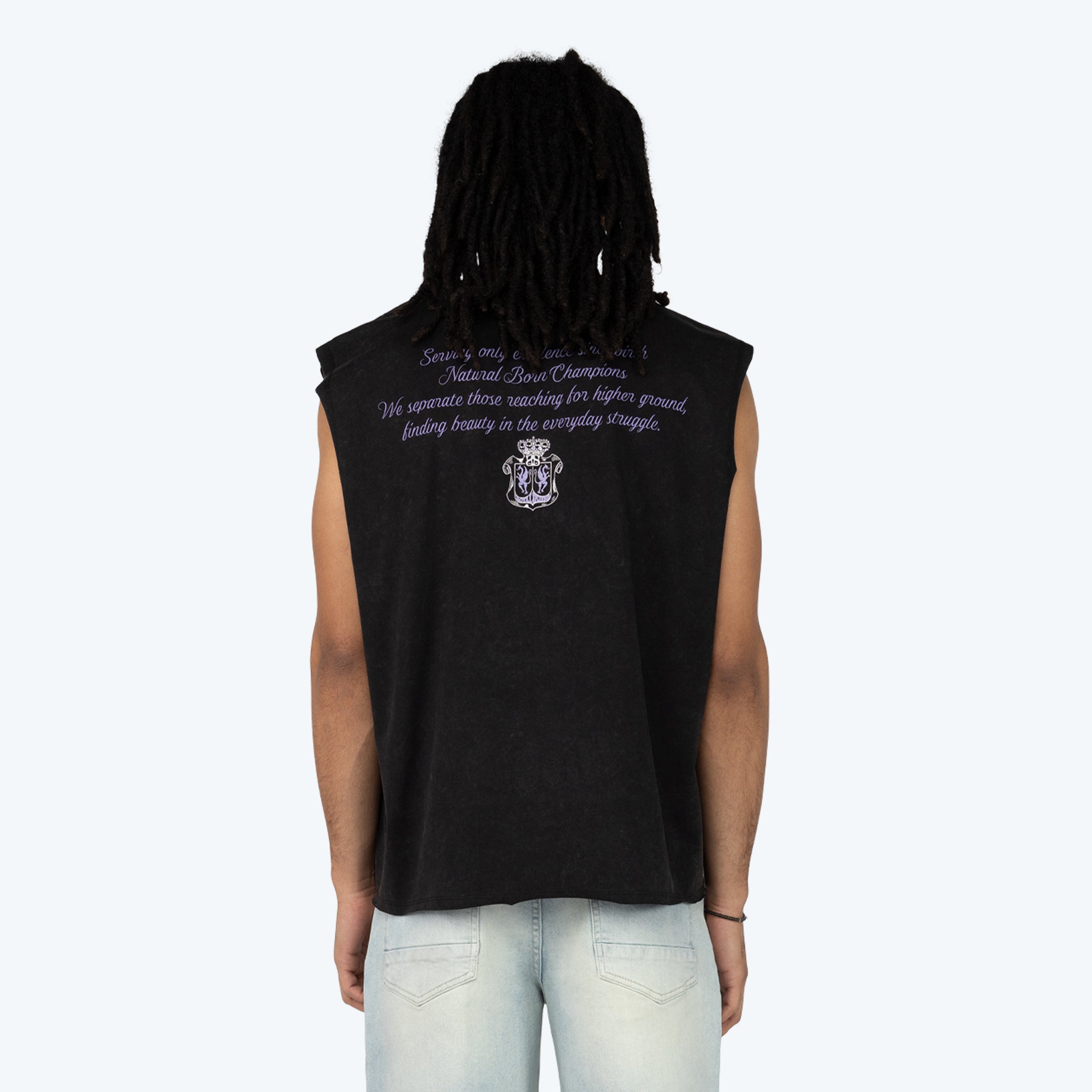 Oversized Cropped Maximalist Muscle T-Shirt - Graphite