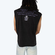 Oversized Cropped Maximalist Muscle T-Shirt - Graphite