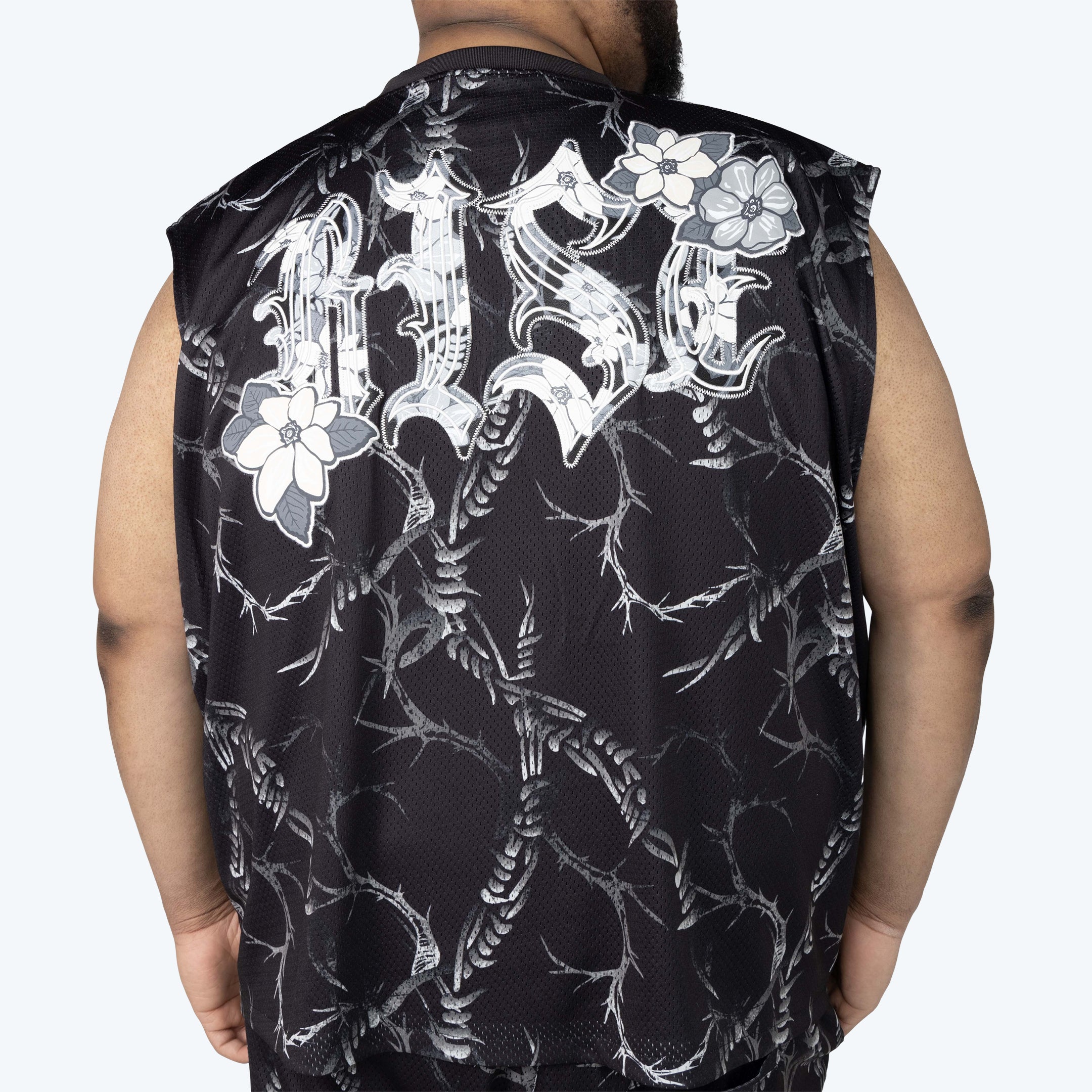 Big and Tall - Dystopia Printed French Terry Sleeveless Tee