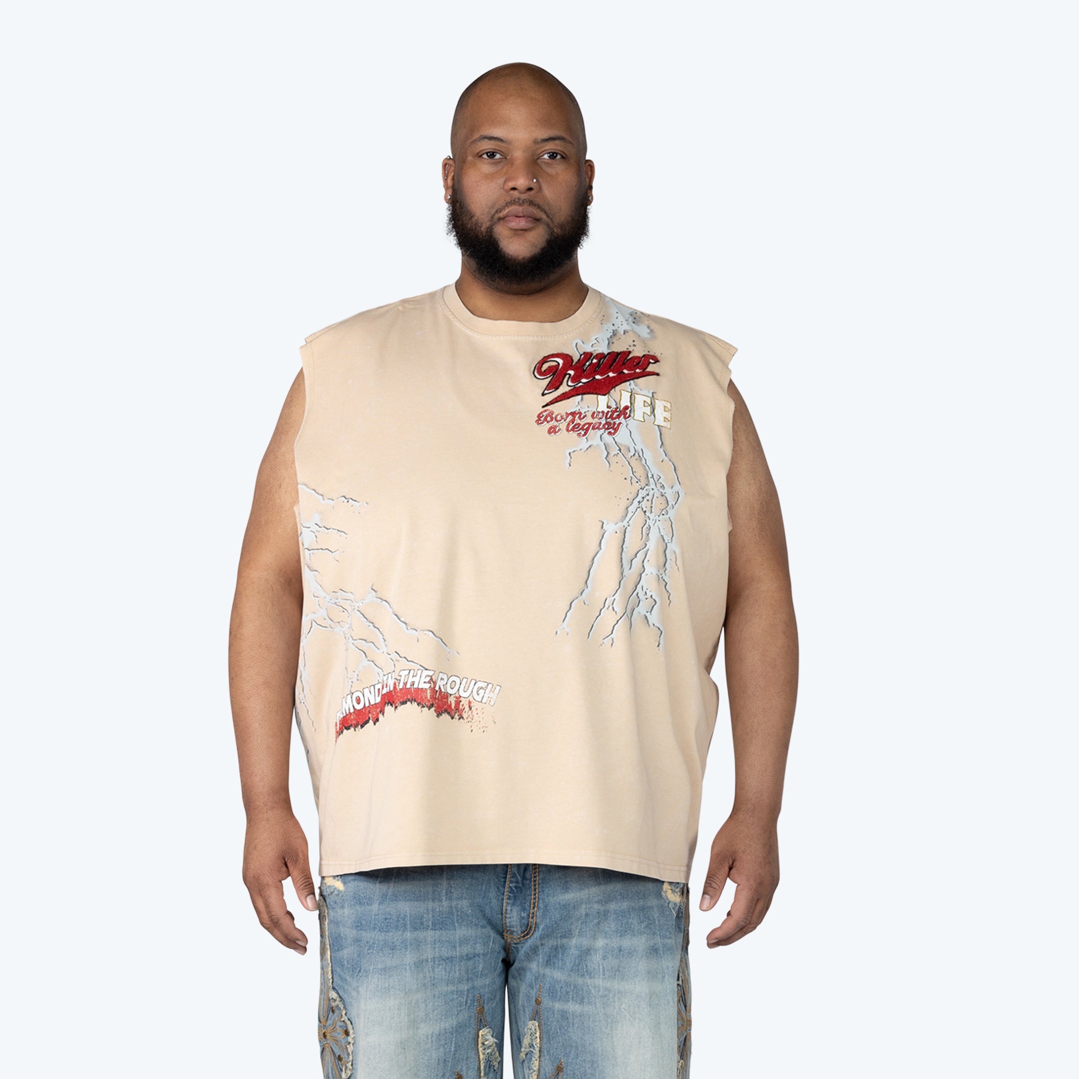 Big and Tall - Dystopia Rhinestone Killer Life T-Shirt