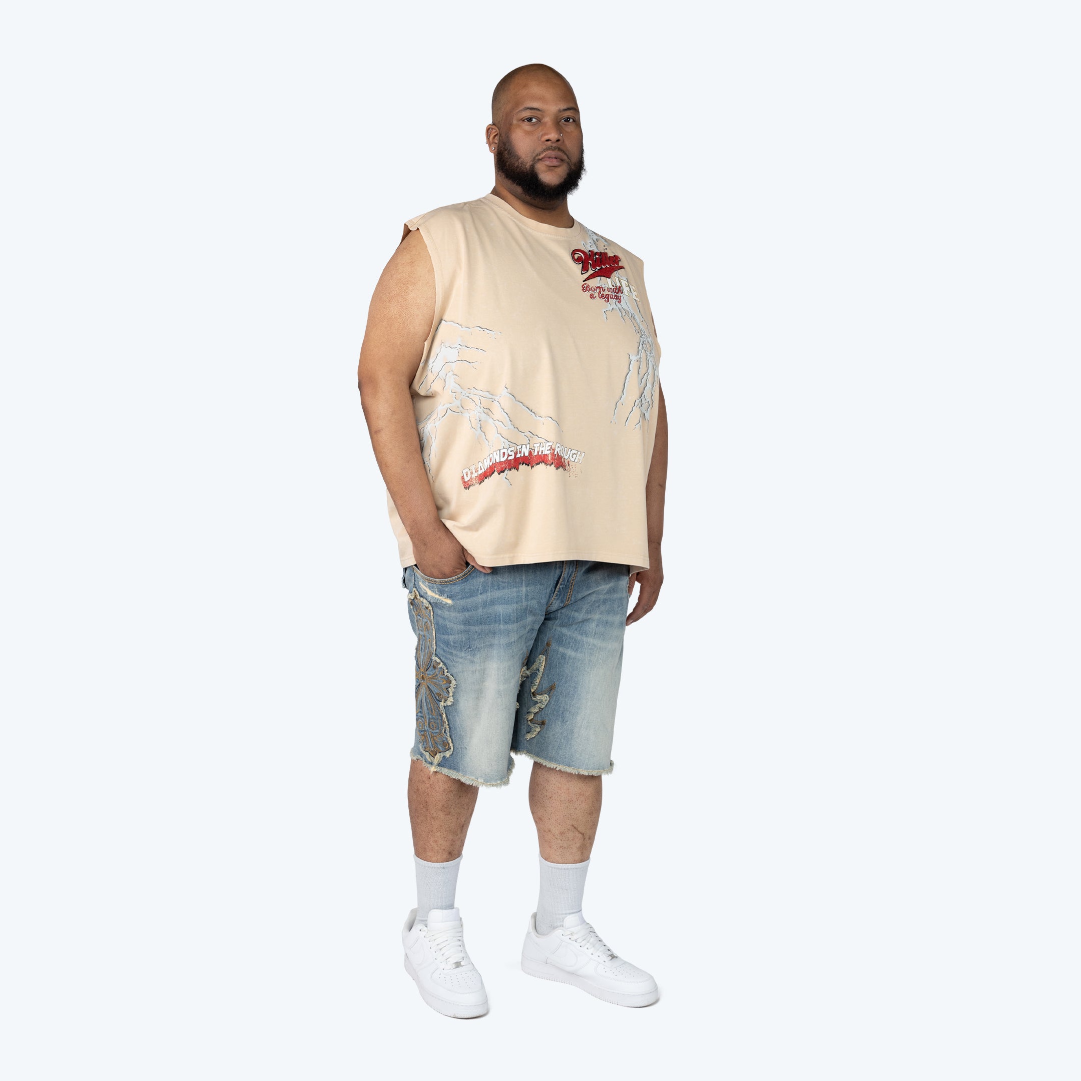 Big and Tall - Dystopia Rhinestone Killer Life T-Shirt