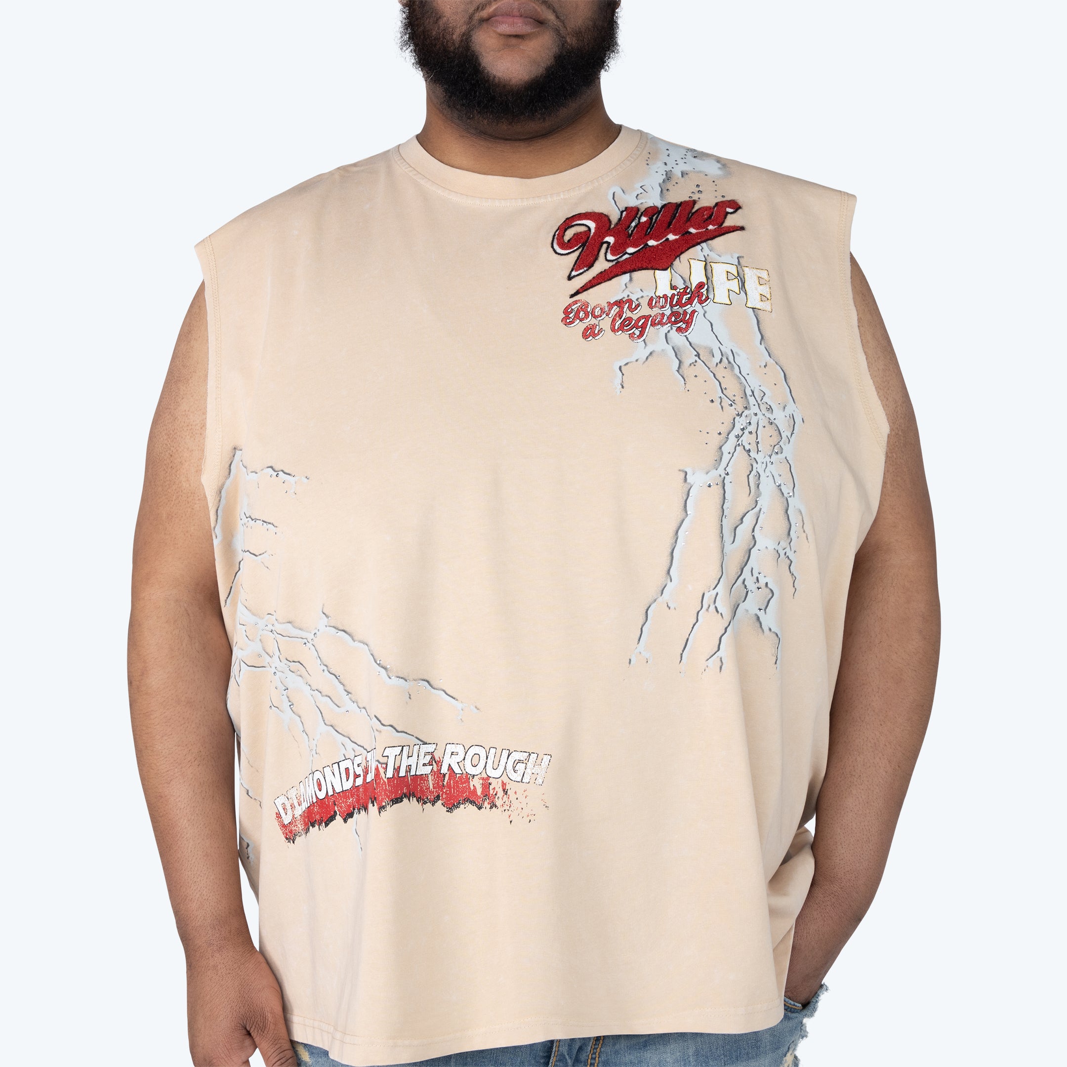 Big and Tall - Dystopia Rhinestone Killer Life T-Shirt