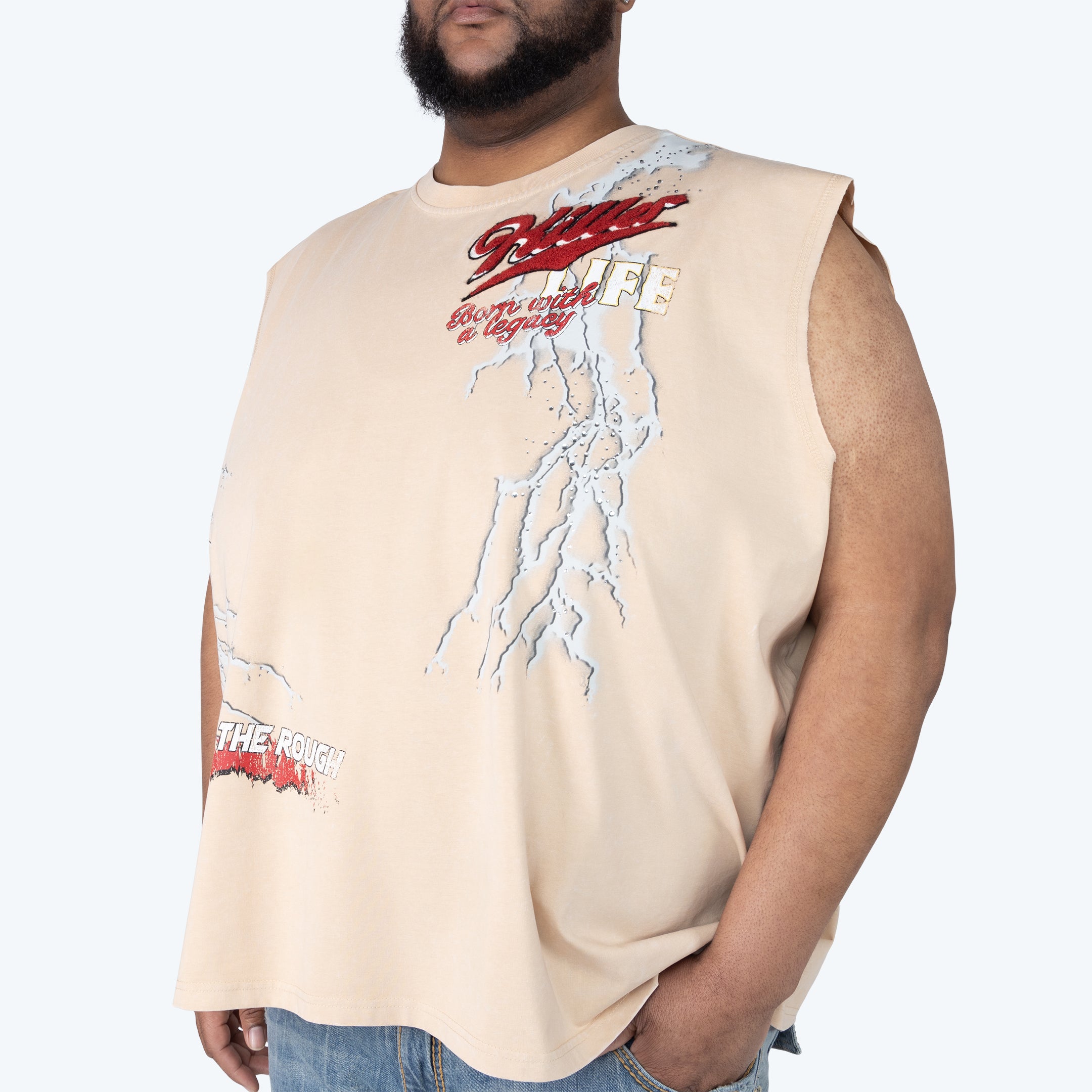 Big and Tall - Dystopia Rhinestone Killer Life T-Shirt