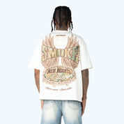 Wide Cropped Tapestry Graphic T-Shirt