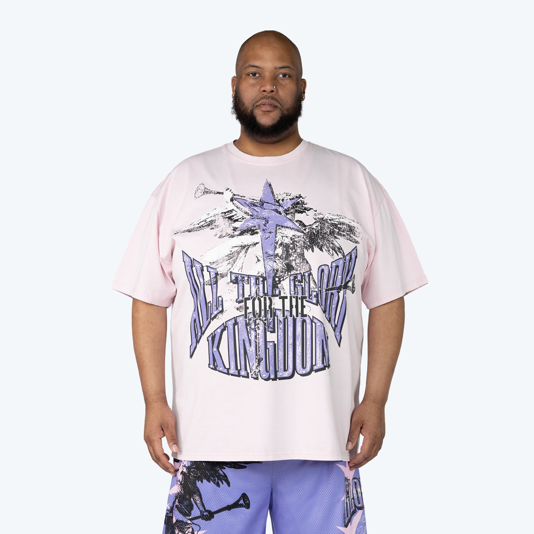 Big and Tall - Maximalist Graphic SS Shirt - Parfait Pink
