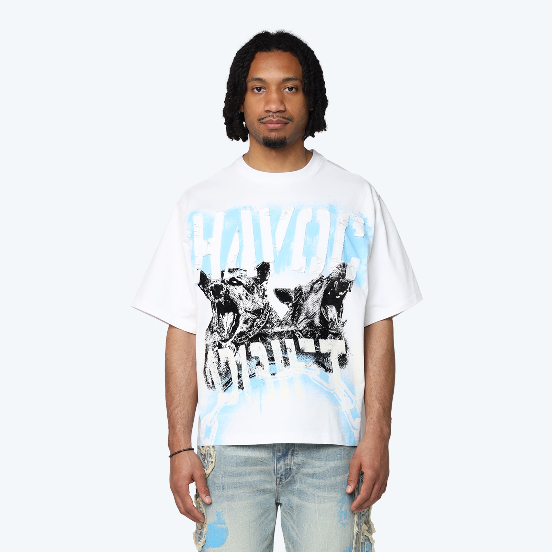 Wide Cropped Havoc T-Shirt - White