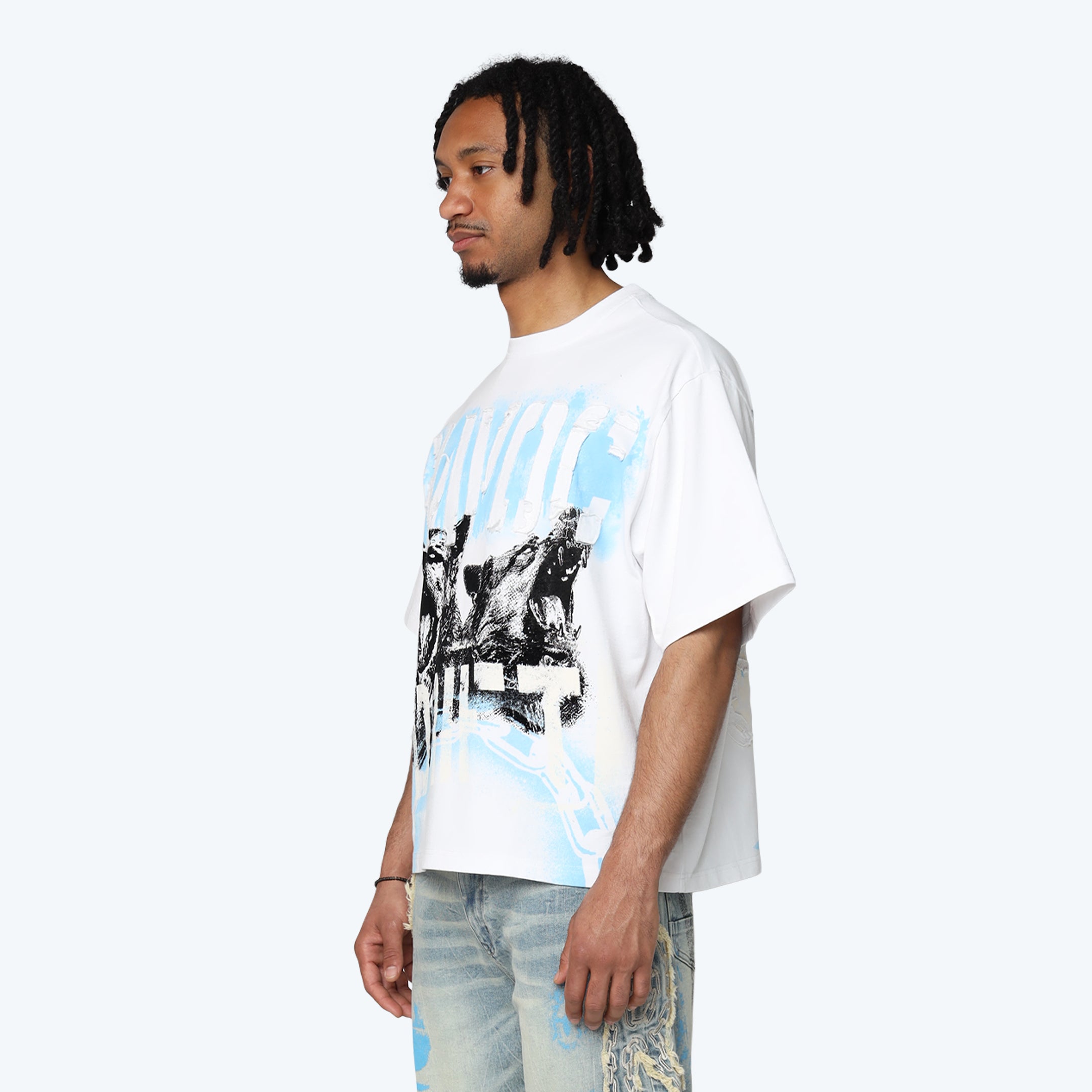 Wide Cropped Havoc T-Shirt - White