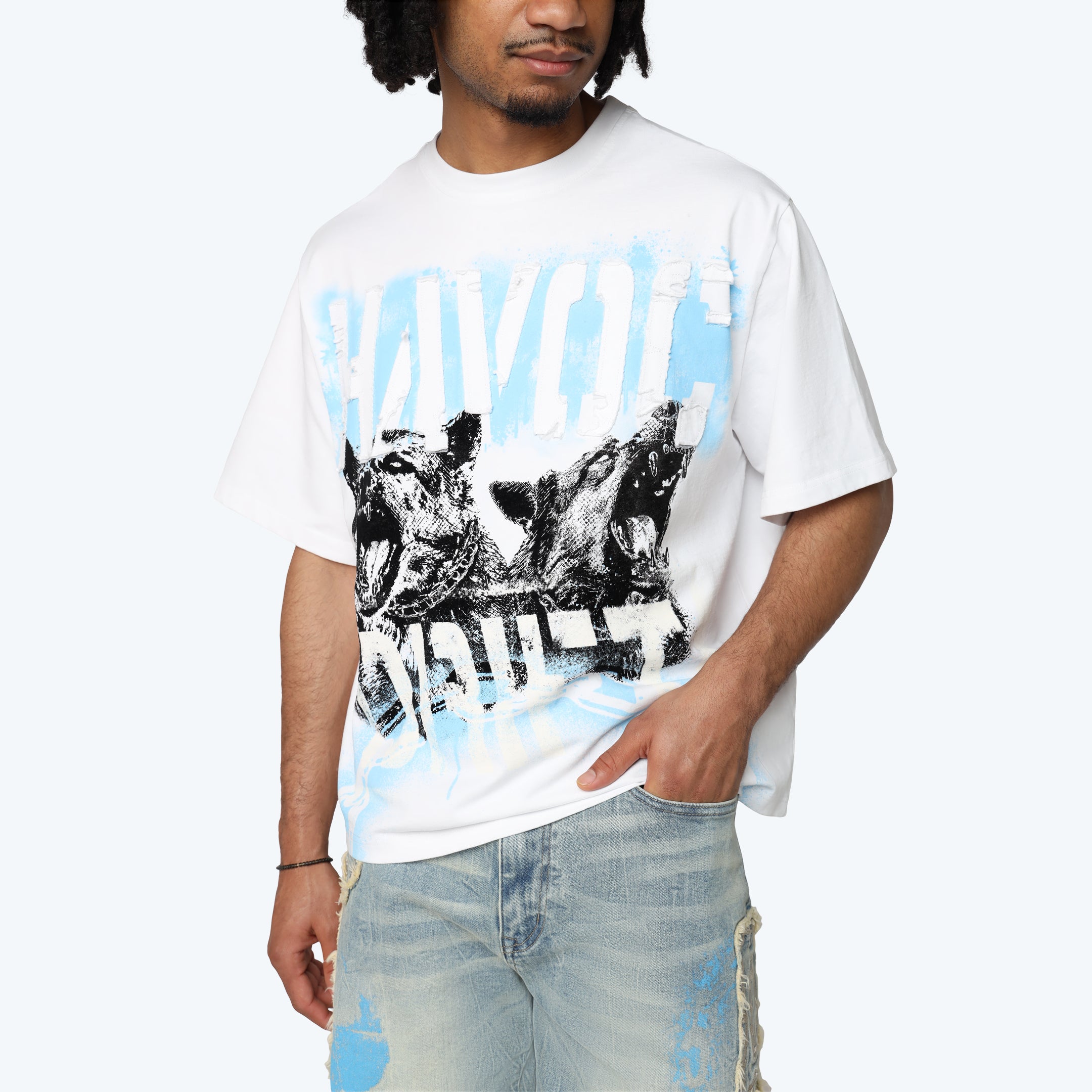 Wide Cropped Havoc T-Shirt - White