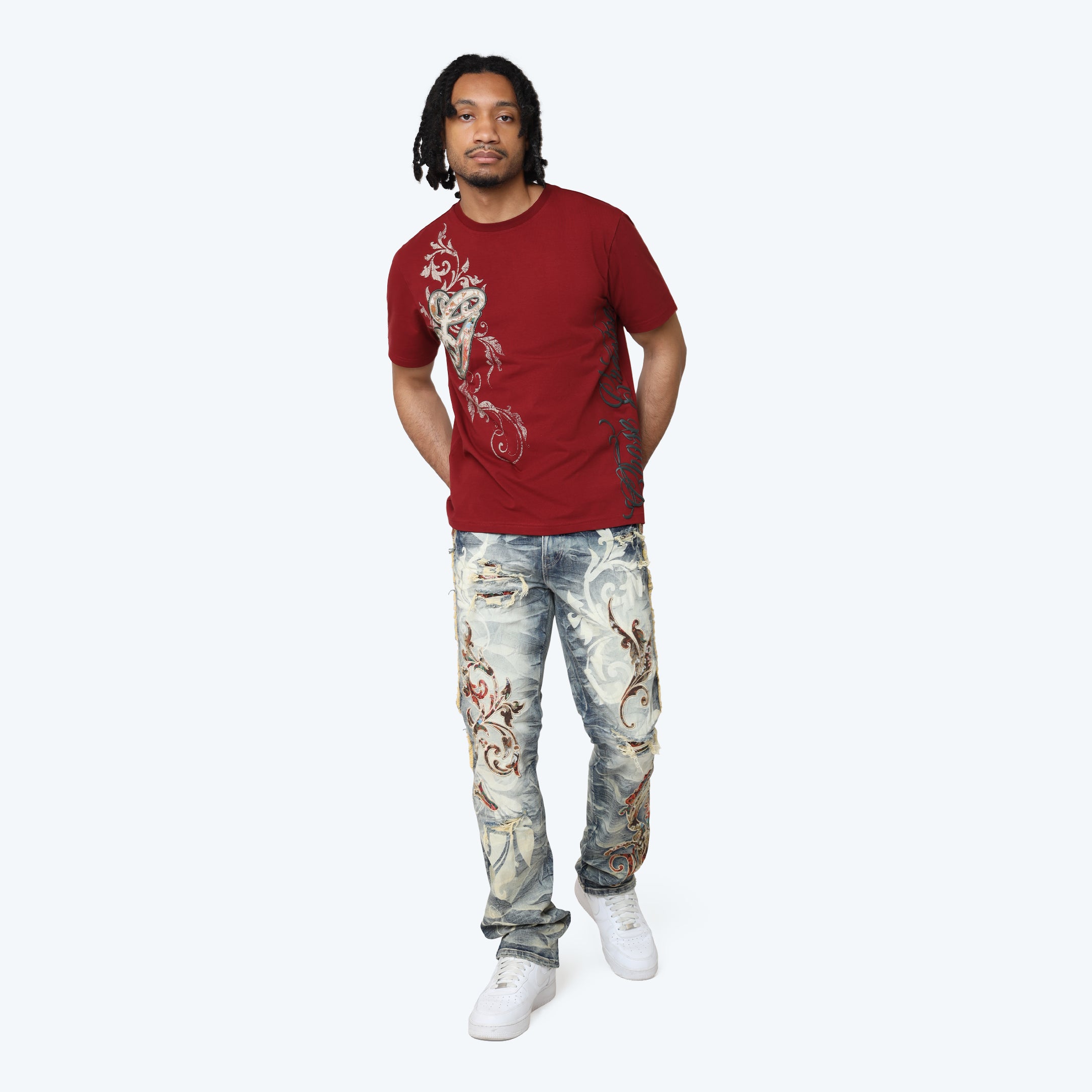 Long Straight Academy Jeans - Blue Toast