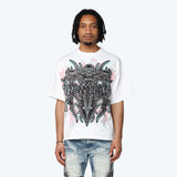 Wide Cropped Luminous T-Shirt - White