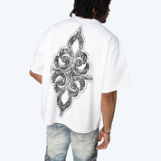 Wide Cropped Luminous T-Shirt - White