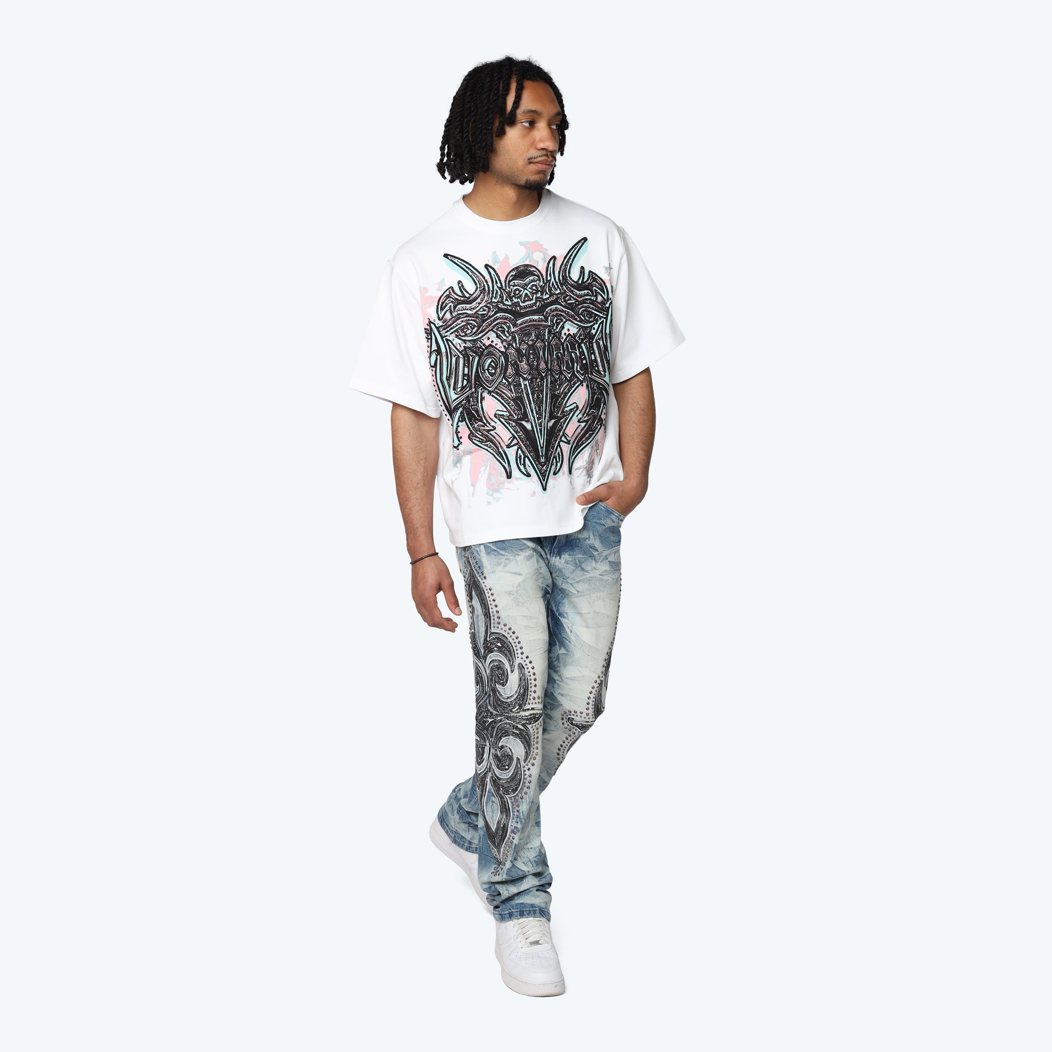 Long Straight Luminous Jeans - Lowell Blue