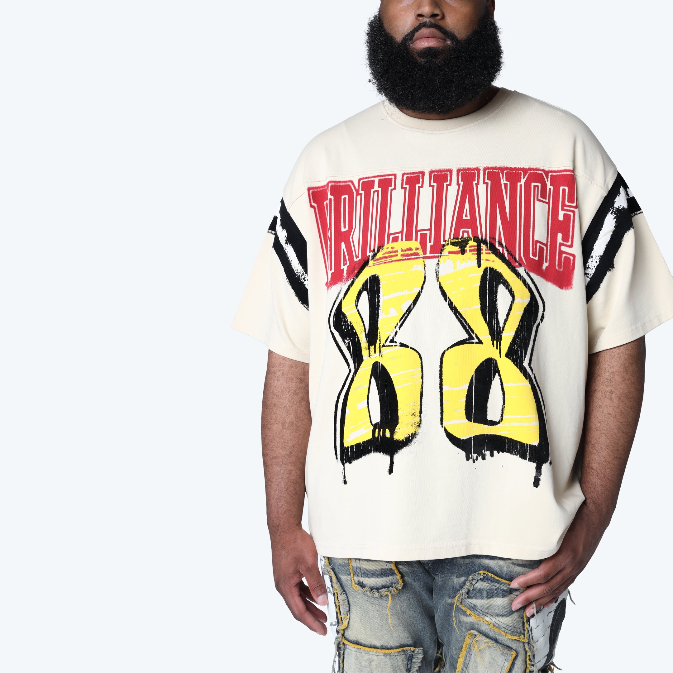 Big and Tall - Victory Flocking T-Shirt - Wood Ash