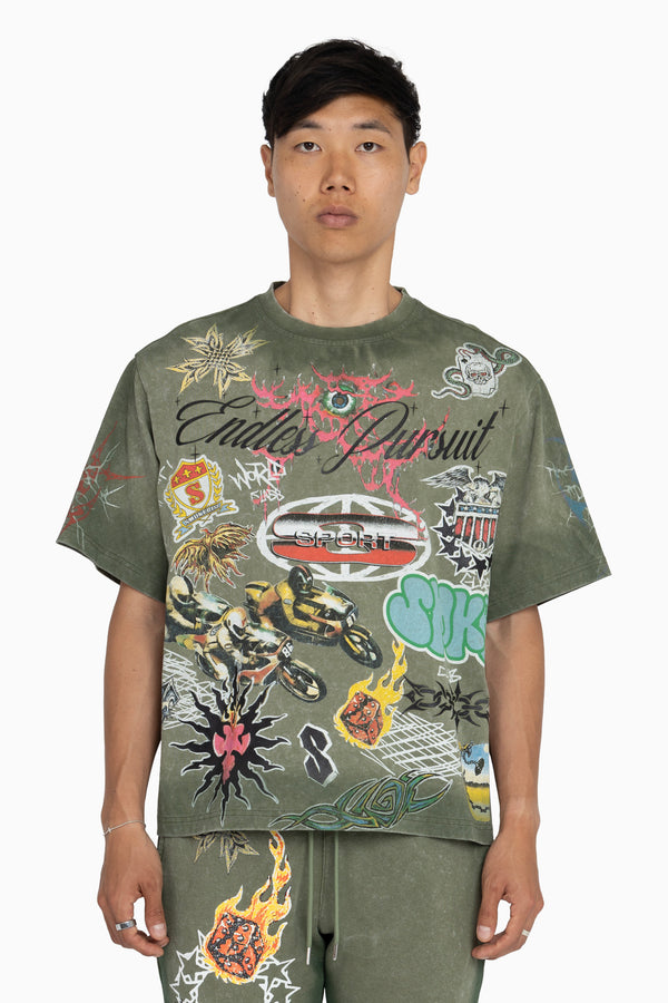 Endless Pursuit SS T-Shirt - Vintage Army