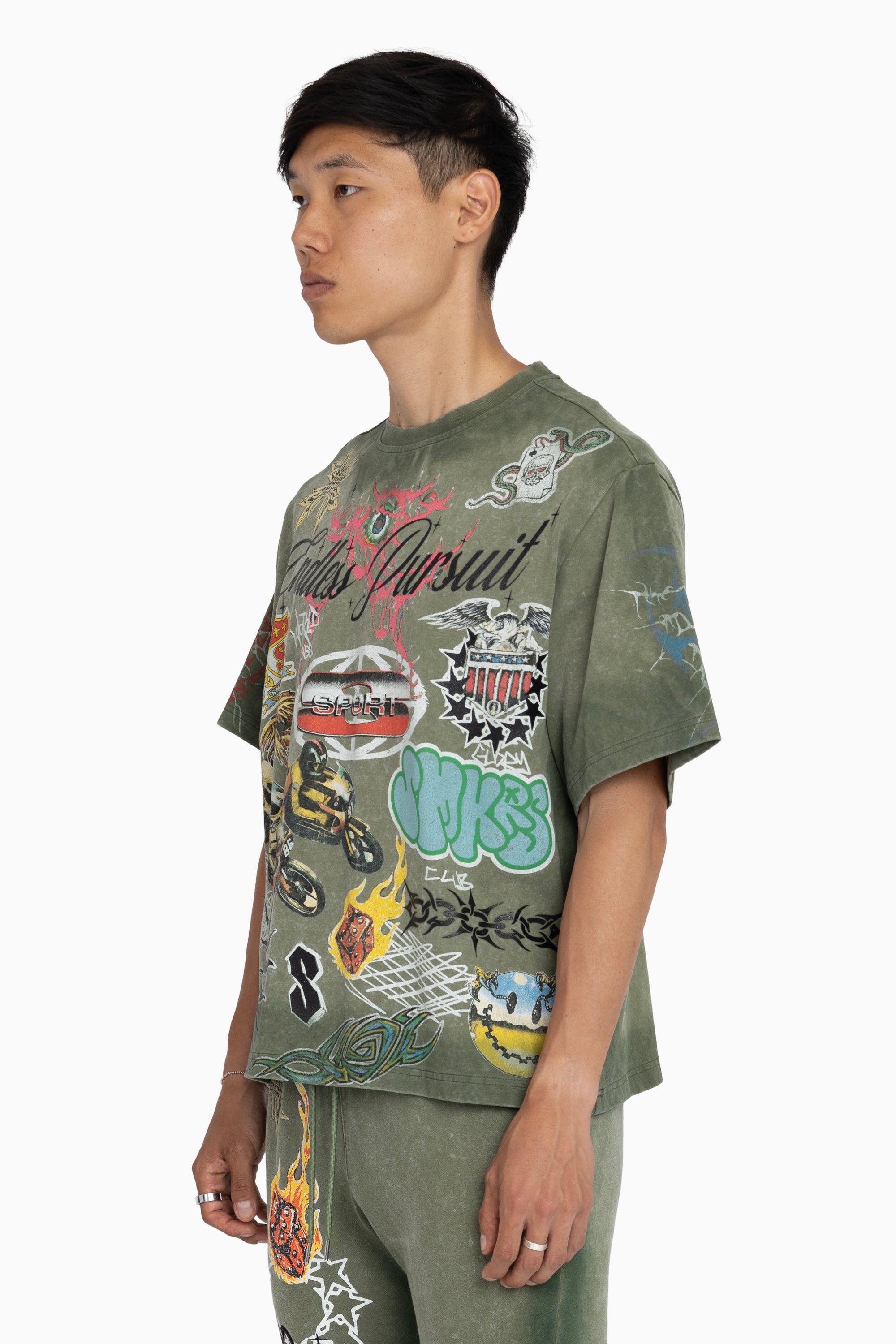 Endless Pursuit SS T-Shirt - Vintage Army
