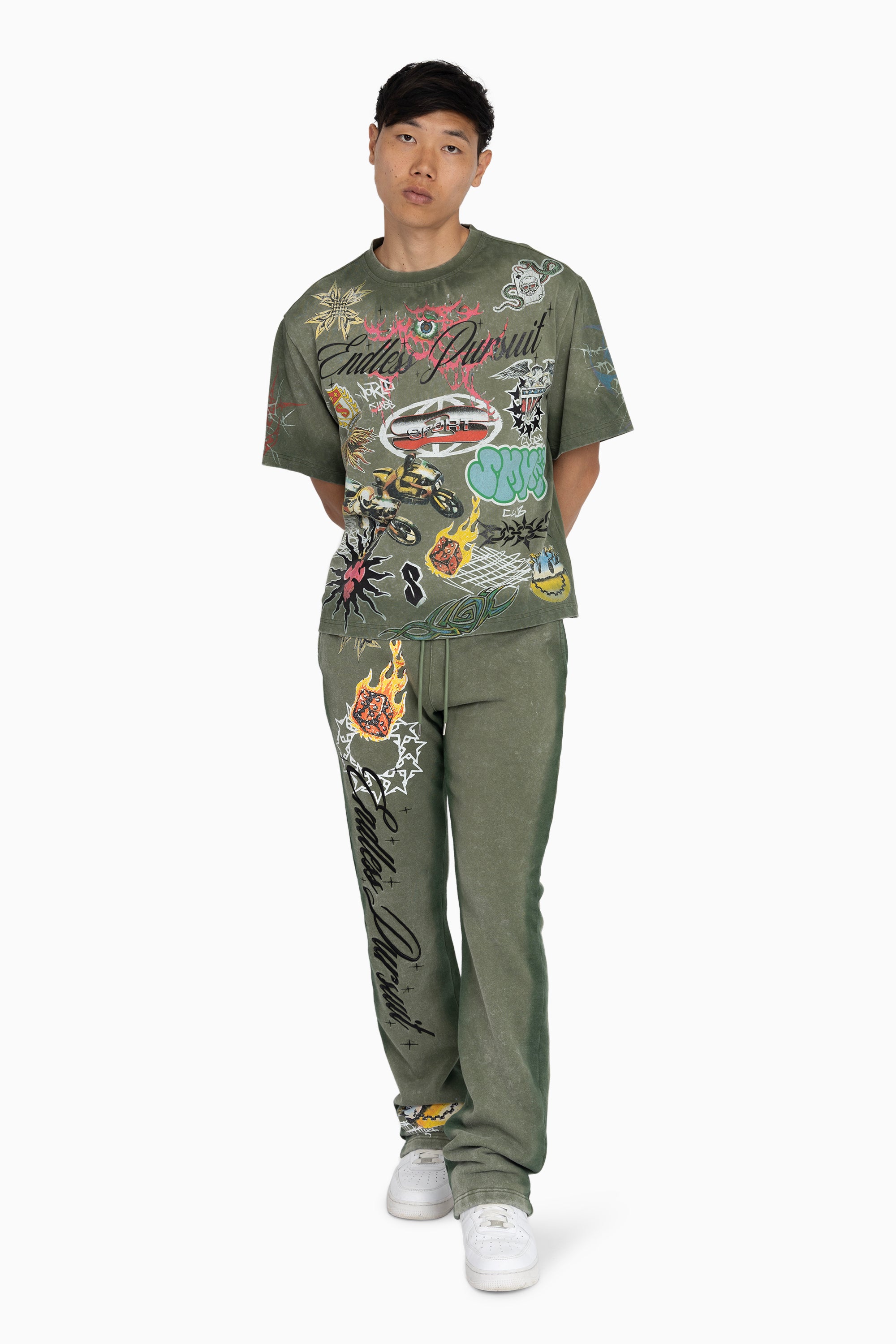 Endless Pursuit SS T-Shirt - Vintage Army