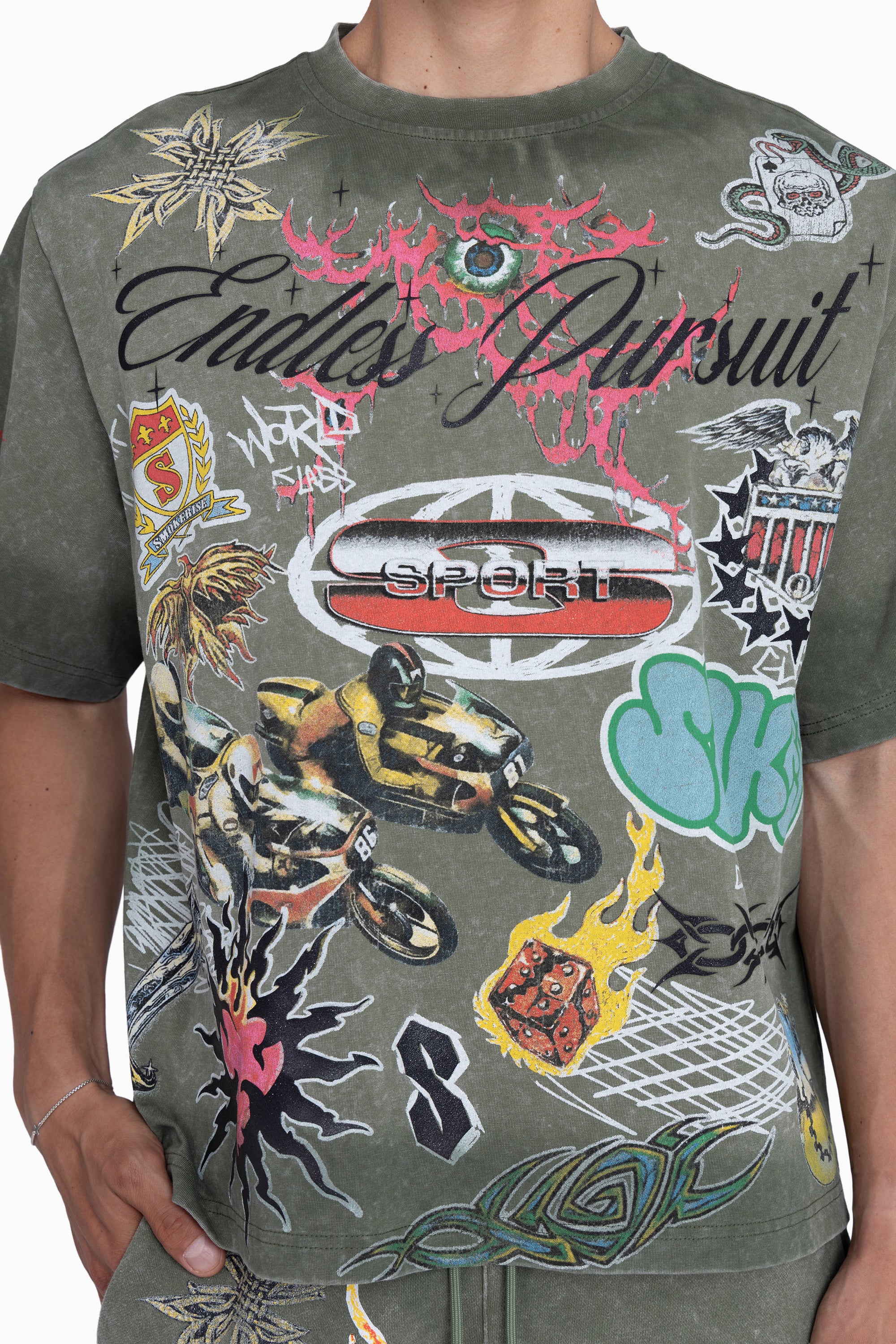 Endless Pursuit SS T-Shirt - Vintage Army