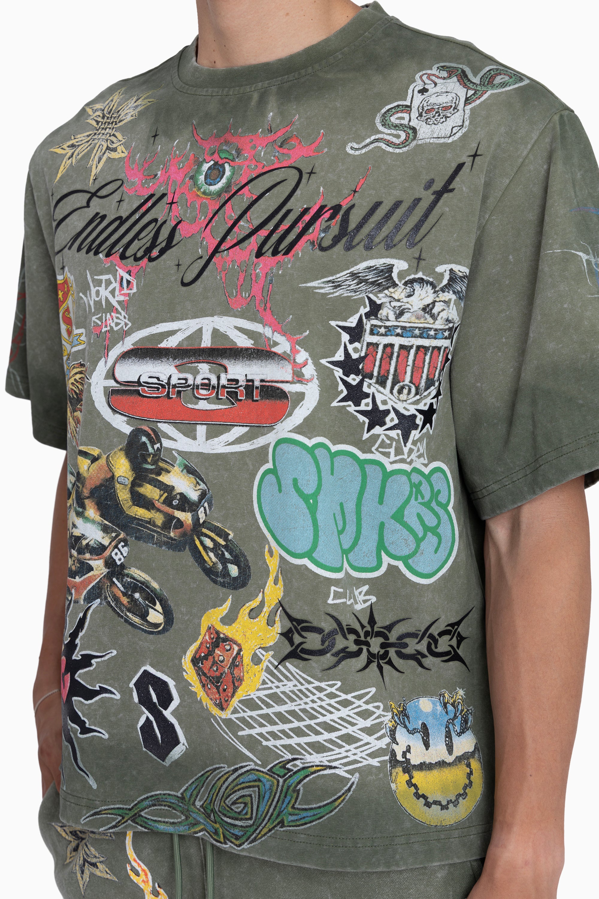 Endless Pursuit SS T-Shirt - Vintage Army