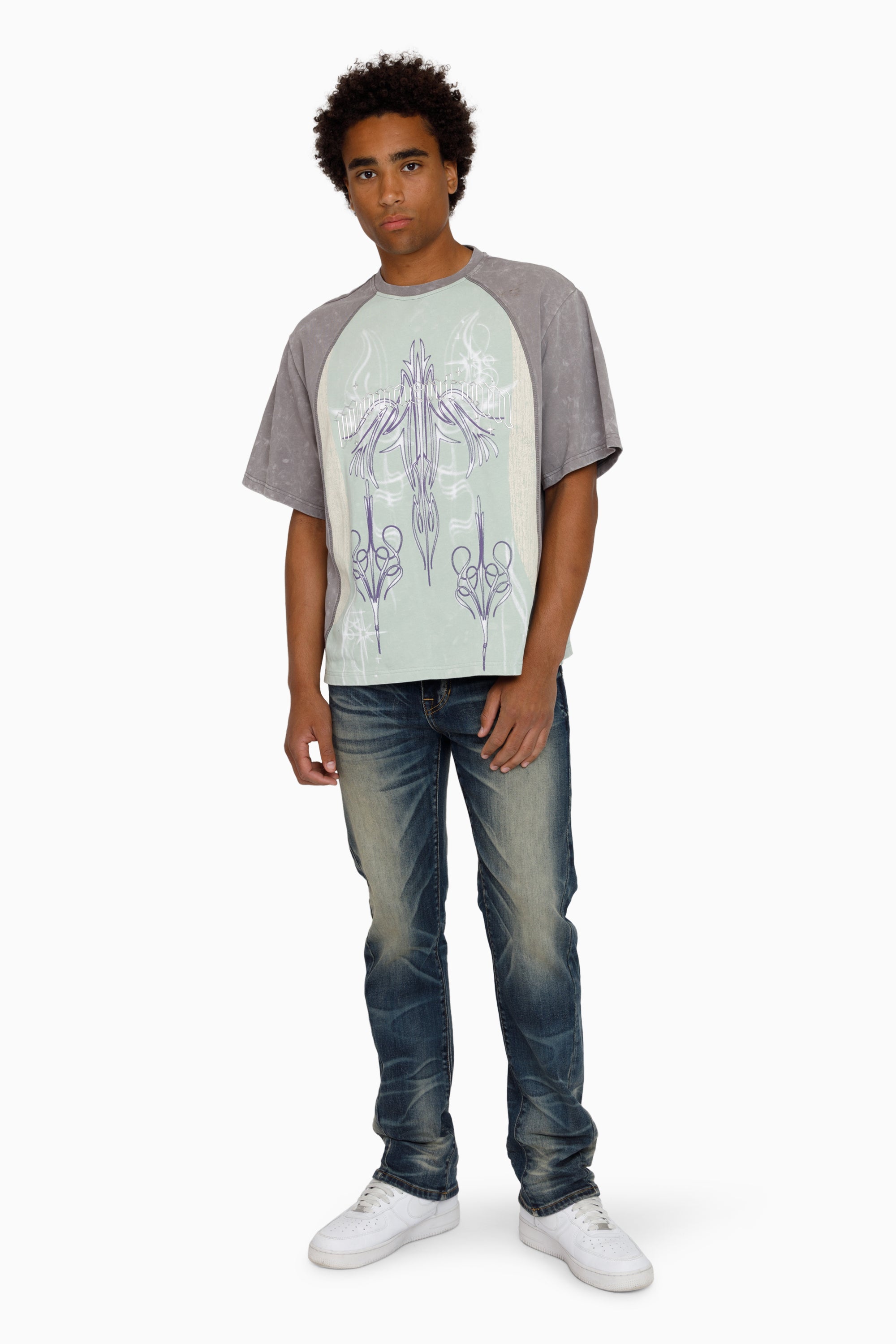 Air Brush SS T-Shirt - Frosty Green