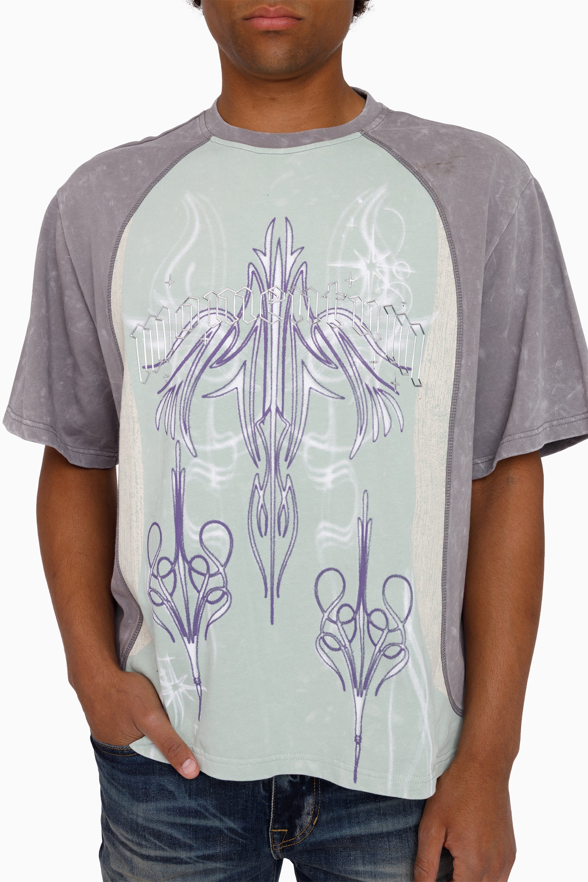Air Brush SS T-Shirt - Frosty Green