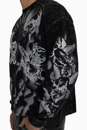 Trouble In Peace Thermal LS Tee - Black