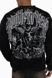 Trouble In Peace Thermal LS Tee - Black