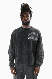 Blessed With Faith Waffle LS T-Shirt - Black
