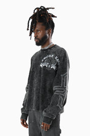 Blessed With Faith Waffle LS T-Shirt - Black