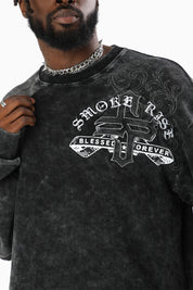 Blessed With Faith Waffle LS T-Shirt - Black