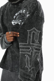 Blessed With Faith Waffle LS T-Shirt - Black