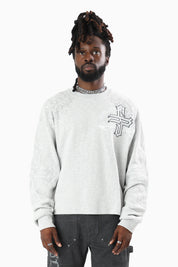 Blessed With Faith Waffle LS T-Shirt - London Grey