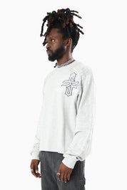 Blessed With Faith Waffle LS T-Shirt - London Grey