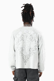 Blessed With Faith Waffle LS T-Shirt - London Grey