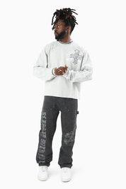 Blessed With Faith Waffle LS T-Shirt - London Grey