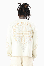 Blessed With Faith Waffle LS T-Shirt - Turtledove