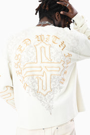 Blessed With Faith Waffle LS T-Shirt - Turtledove