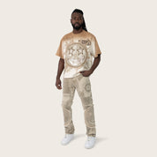 Wide Cropped Elevate SS Tee - Dune