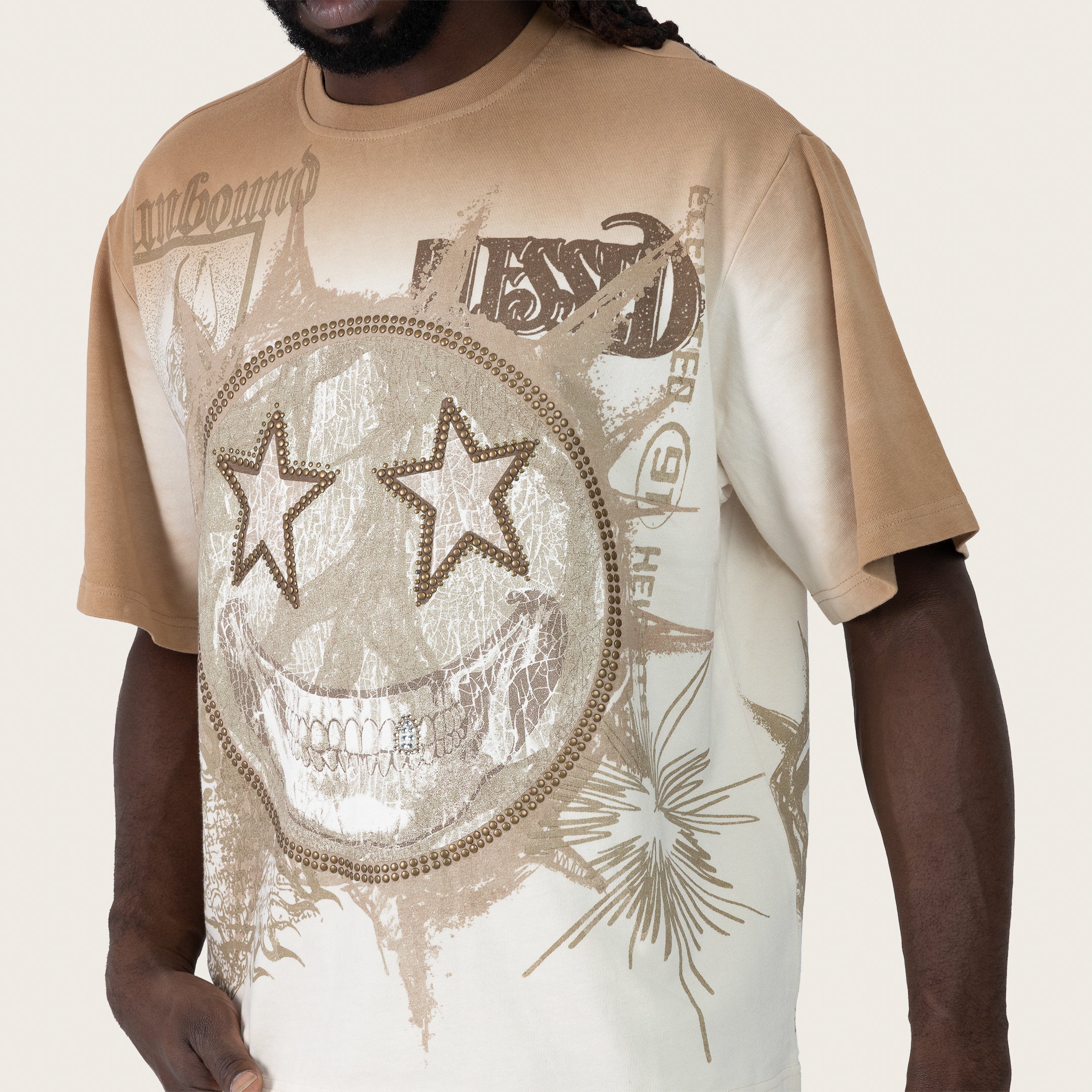 Wide Cropped Elevate SS Tee - Dune