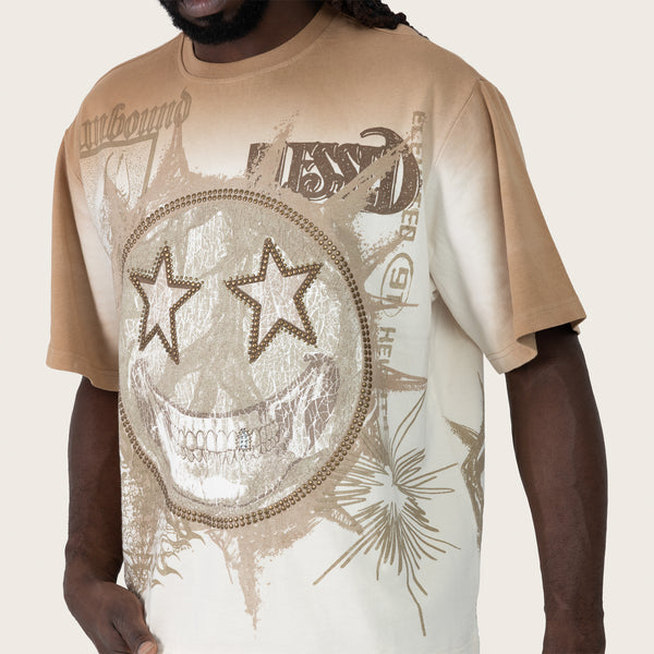 Wide Cropped Elevate SS Tee - Dune