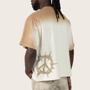 Wide Cropped Elevate SS Tee - Dune