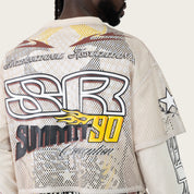 Wide Cropped Republic 2-Fer LS Tee - Castle