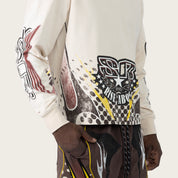 Wide Cropped Republic 2-Fer LS Tee - Castle