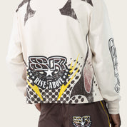 Wide Cropped Republic 2-Fer LS Tee - Castle