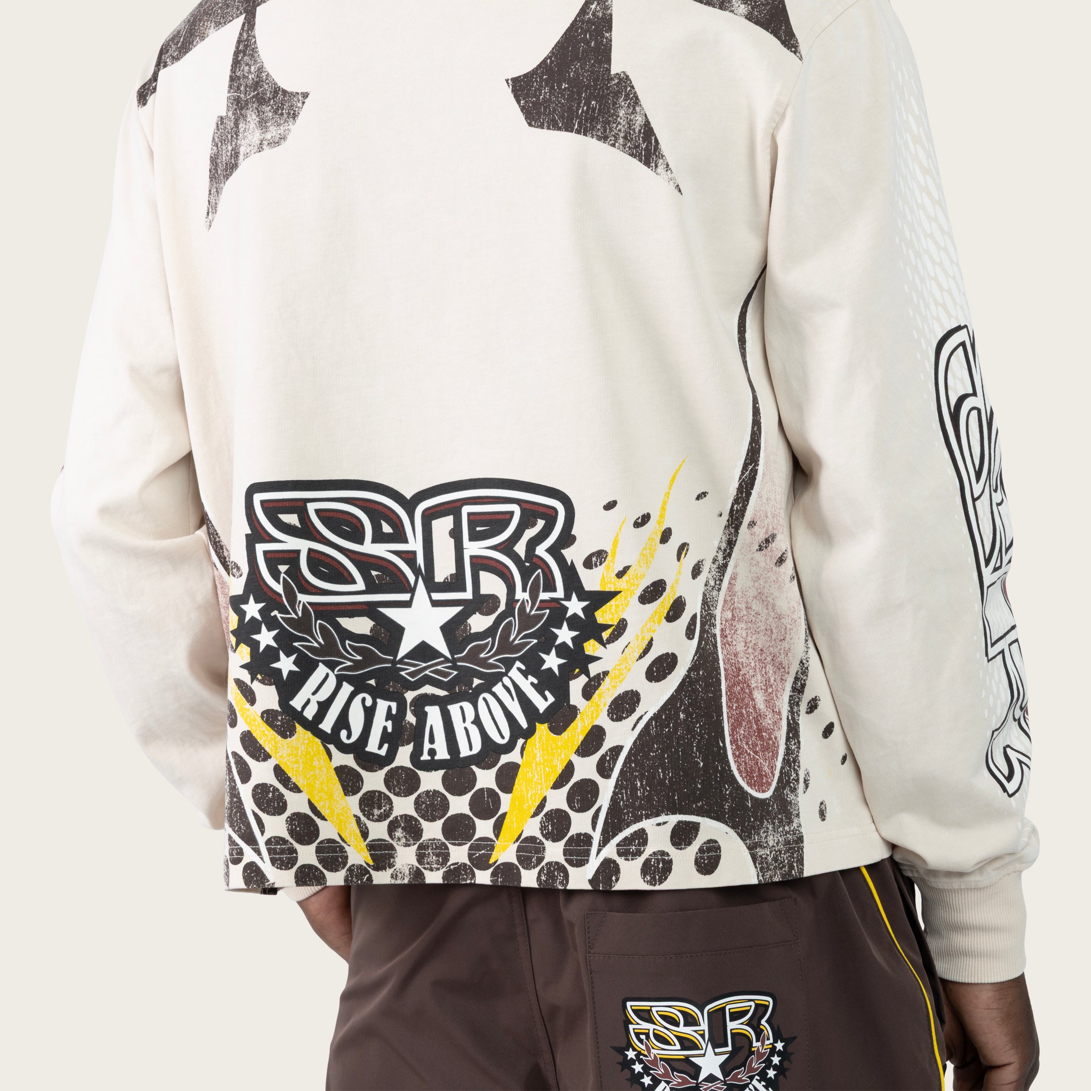 Wide Cropped Republic 2-Fer LS Tee - Castle