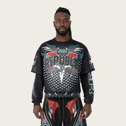 Wide Cropped Republic 2-Fer LS Tee - June Bug