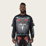 Wide Cropped Republic 2-Fer LS Tee - June Bug