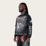 Wide Cropped Republic 2-Fer LS Tee - June Bug