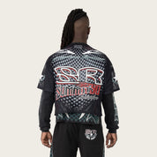 Wide Cropped Republic 2-Fer LS Tee - June Bug