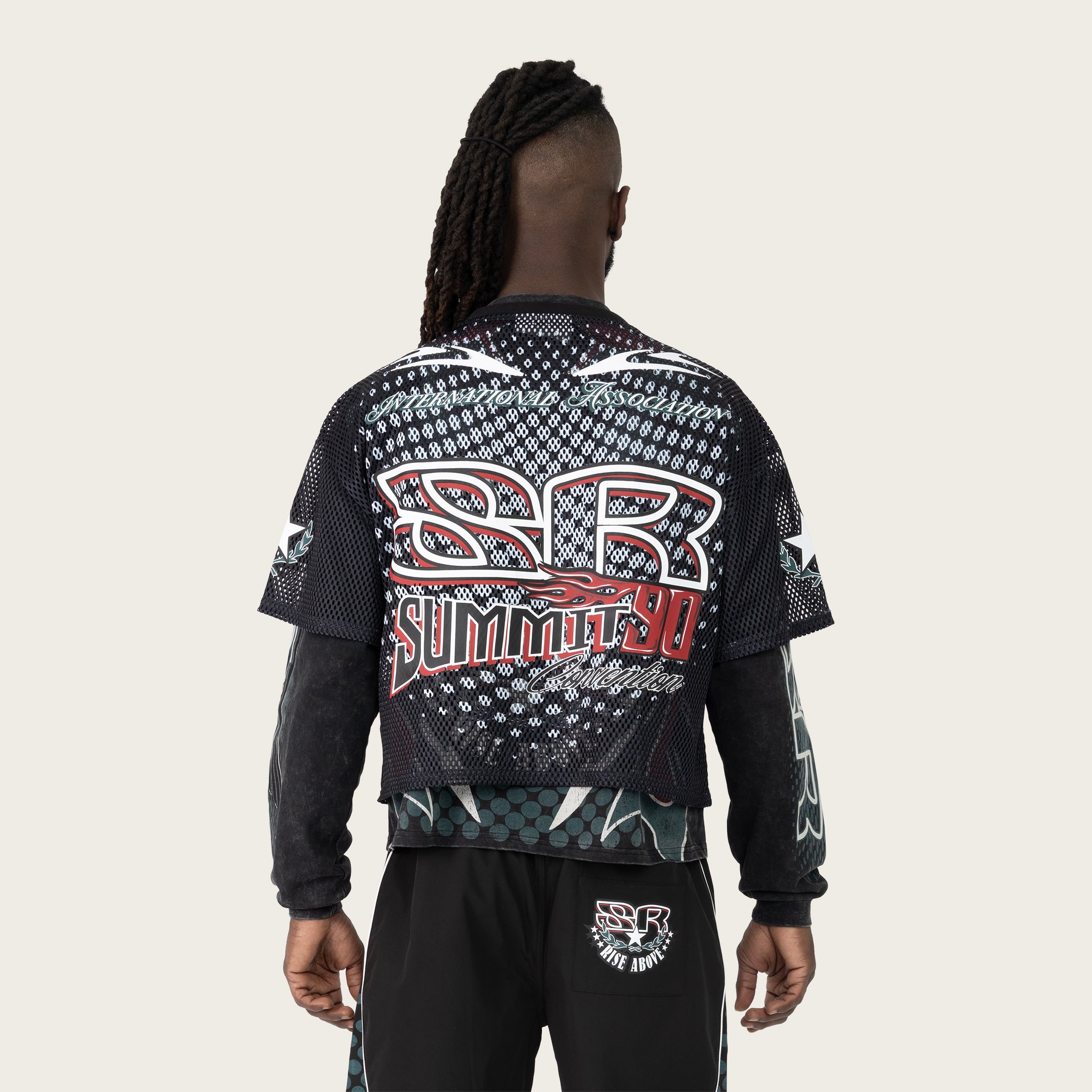 Wide Cropped Republic 2-Fer LS Tee - June Bug