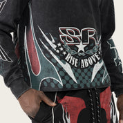 Wide Cropped Republic 2-Fer LS Tee - June Bug